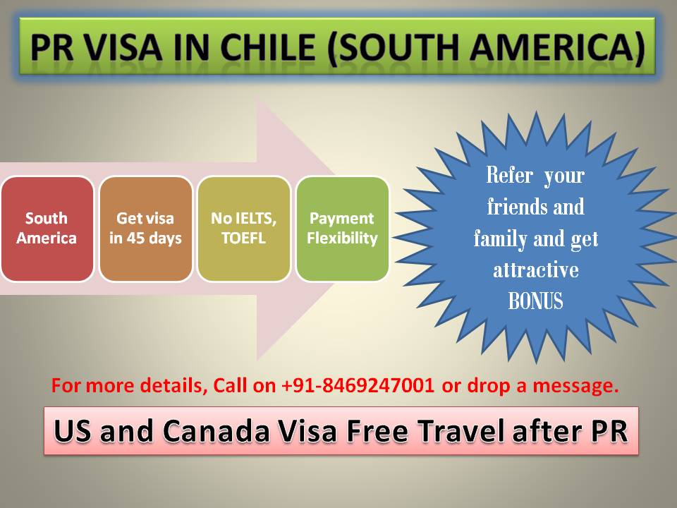 PR opportunity in Chile, get visa in Chile, vipul mali, post a resume, work permit in Chile, get settled in Chile, vipul m mali