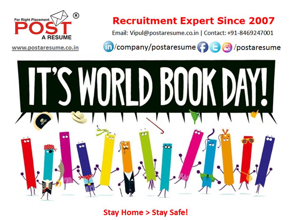 World book day - post a resume - vipul m mali - vipul the wondeful