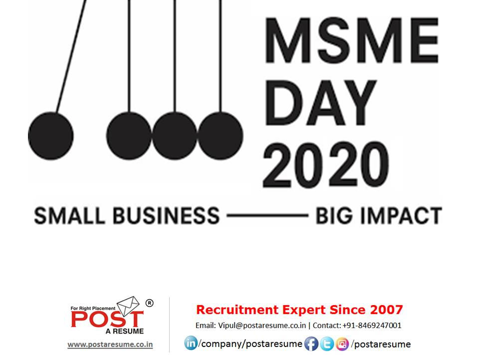 MSME Day celebration from post a resume