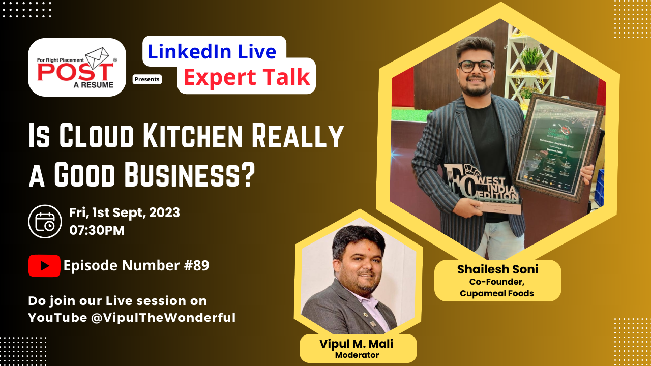Is Cloud Kitchen really a good Business Expert Talk with Shailesh Soni Episode #89