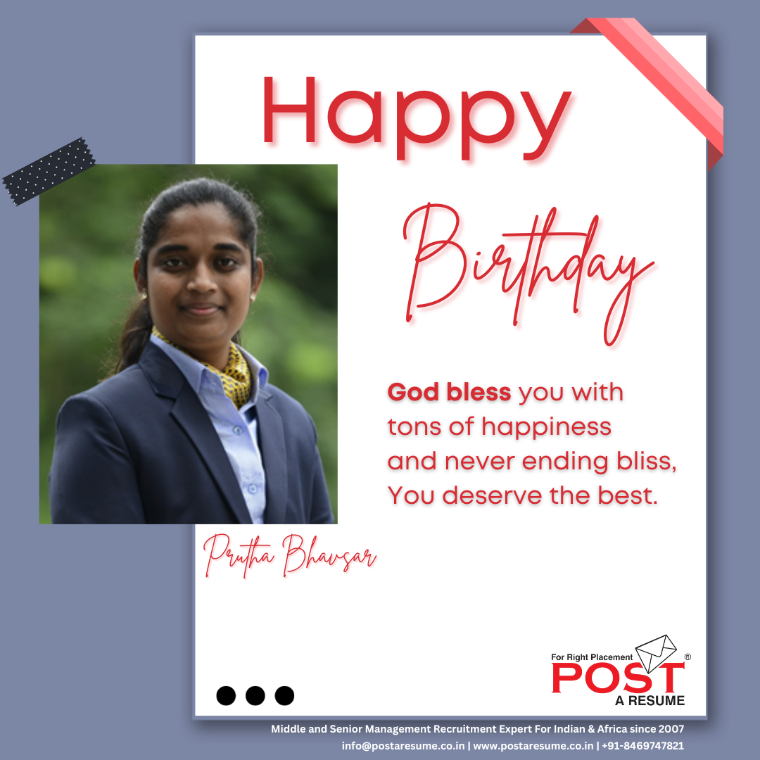 Birthday Alert! 🎈🍰 Today, we’re celebrating the fantastic Prutha Bhavsar!