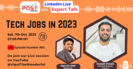 Tech Job in 2023. Meet Deepak Chawla, Lead Data Scientist, guiding students through career transitions. Get insights and career tips. Don't miss it!