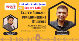 Join us for an inspiring LinkedIn live audio session with Dr. Hemang Shah, Director of Engineering at Qualcomm