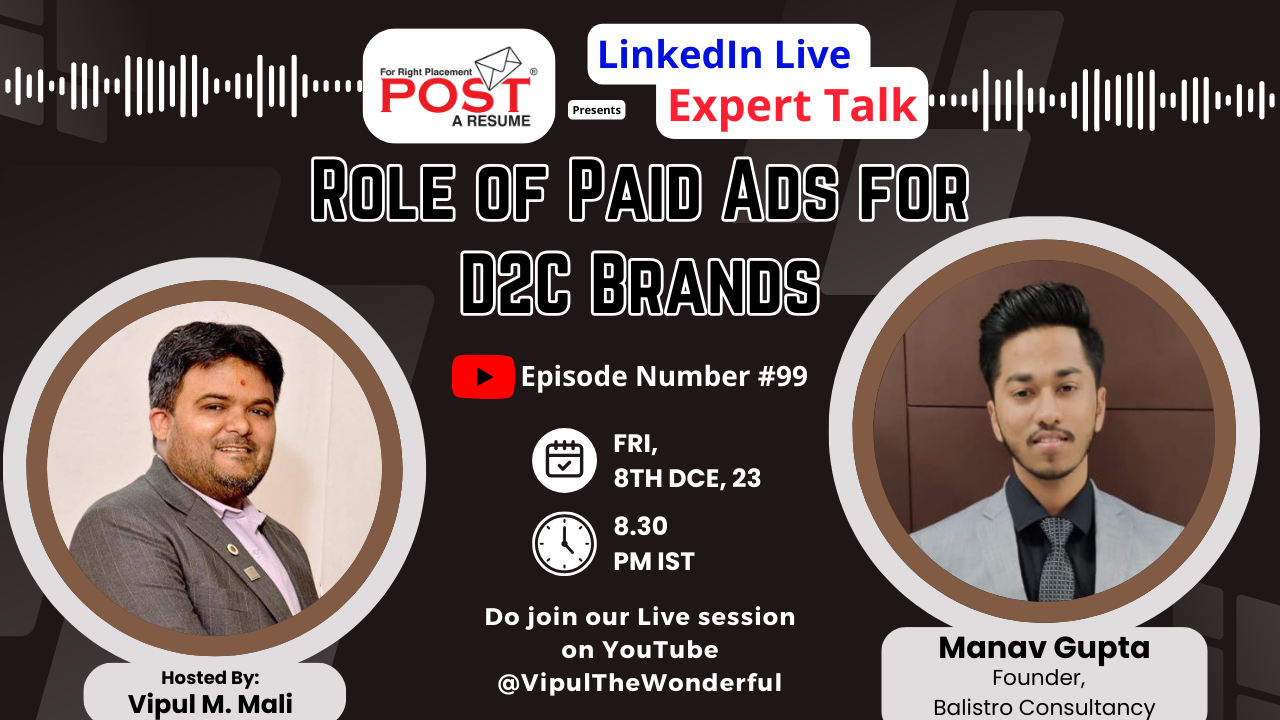 Decoding Growth: The Role of Paid Ads for D2C Brands - Expert Talk Episode 99