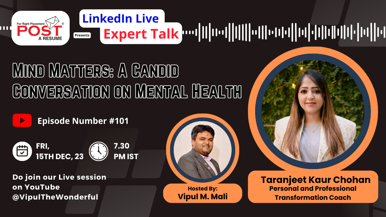Unveiling the Unseen: Mind Matters - A Candid Conversation on Mental Health