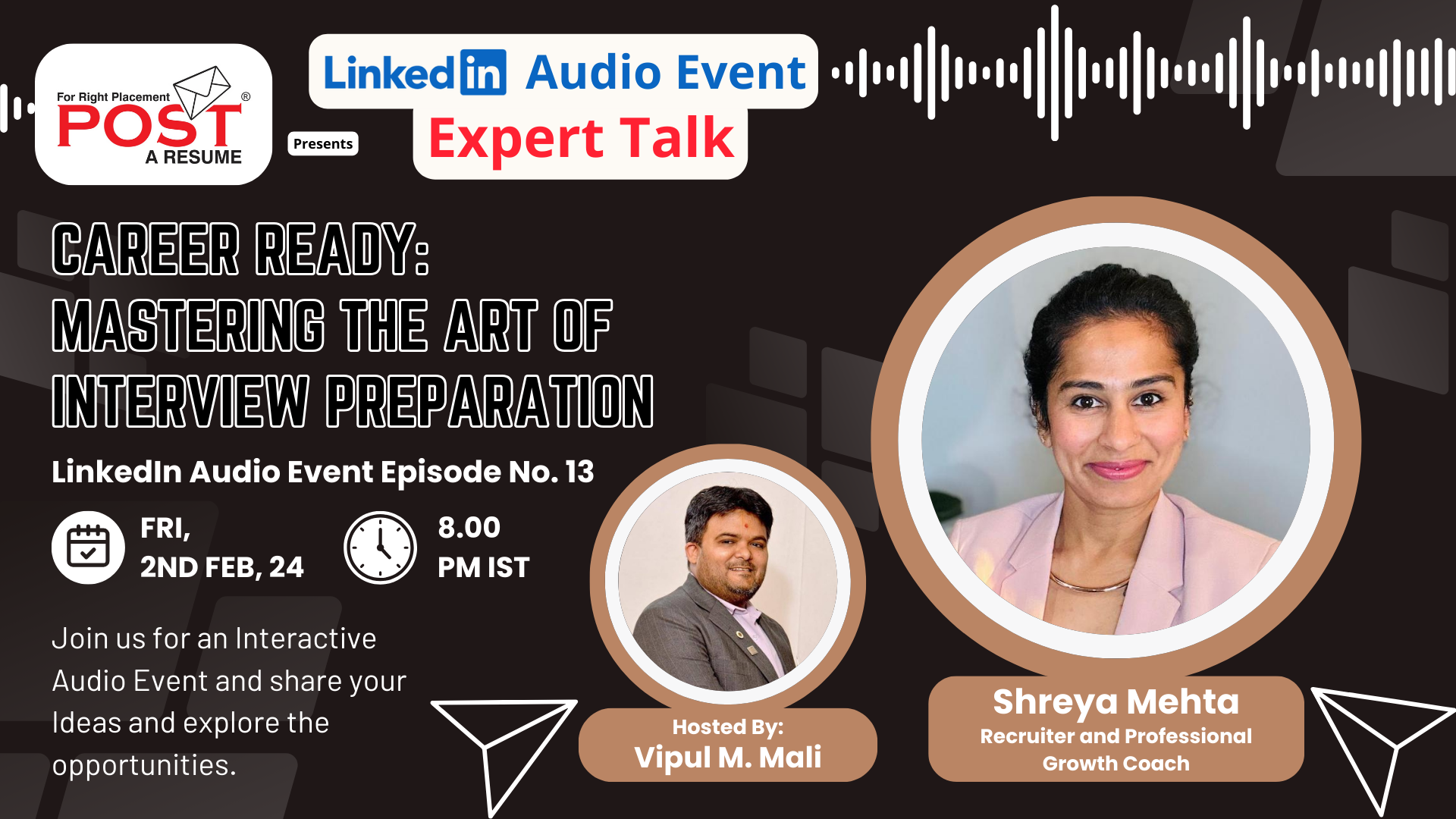Expert Talk with Shreya Mehta on Career Ready: Mastering the Art of Interview Preparation