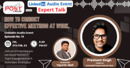 Audio Event Ep. 14 | Expert Talk with Prashant Singh on How to conduct effective meetings at work