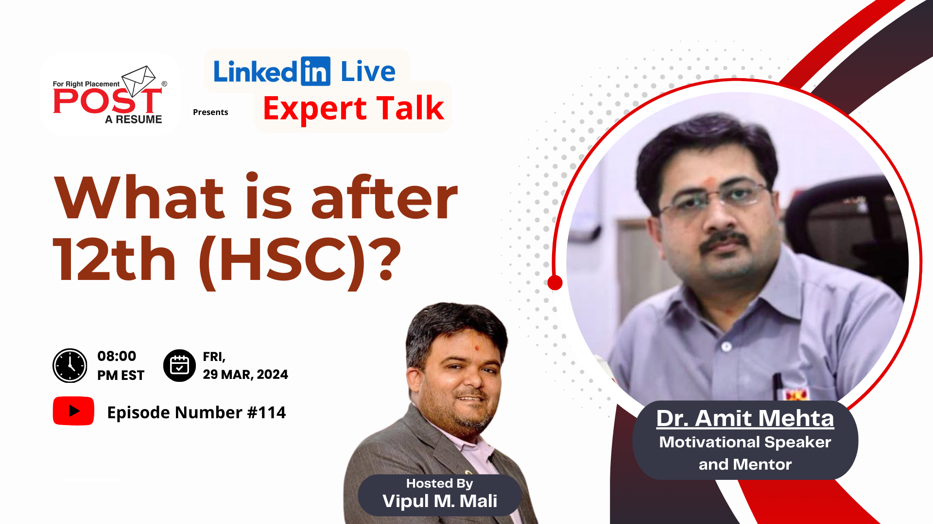 Expert Talk Ep. 114 with Dr. Amit Mehta on What is after 12th (HSC)?