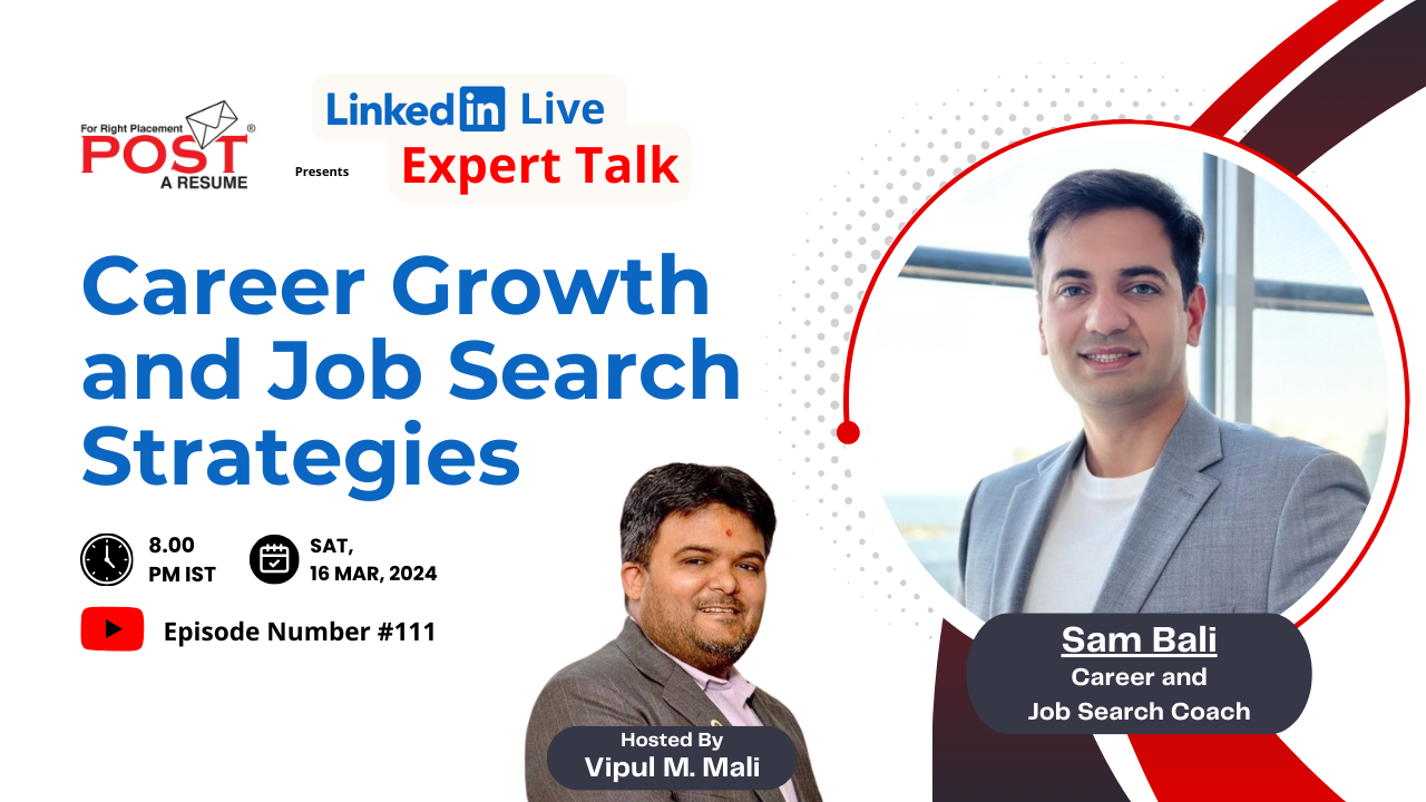 Expert Talk Ep. 111 with Sam Bali on Career Growth and Job Search Strategies