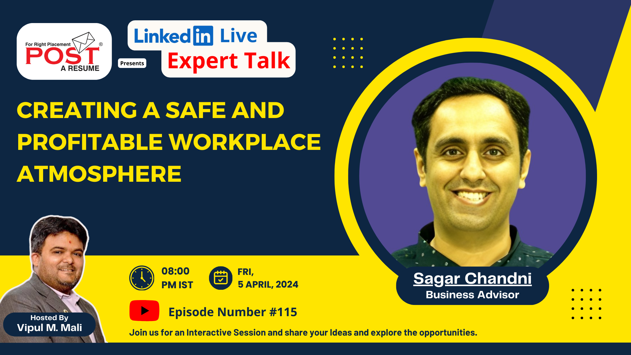 Expert Talk Ep. 115 with Sagar Chandni on Creating a Safe and Profitable Workplace Atmosphere