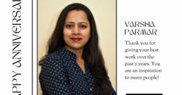 Congratulations to Varsha Parmar for 2nd Work Anniversary
